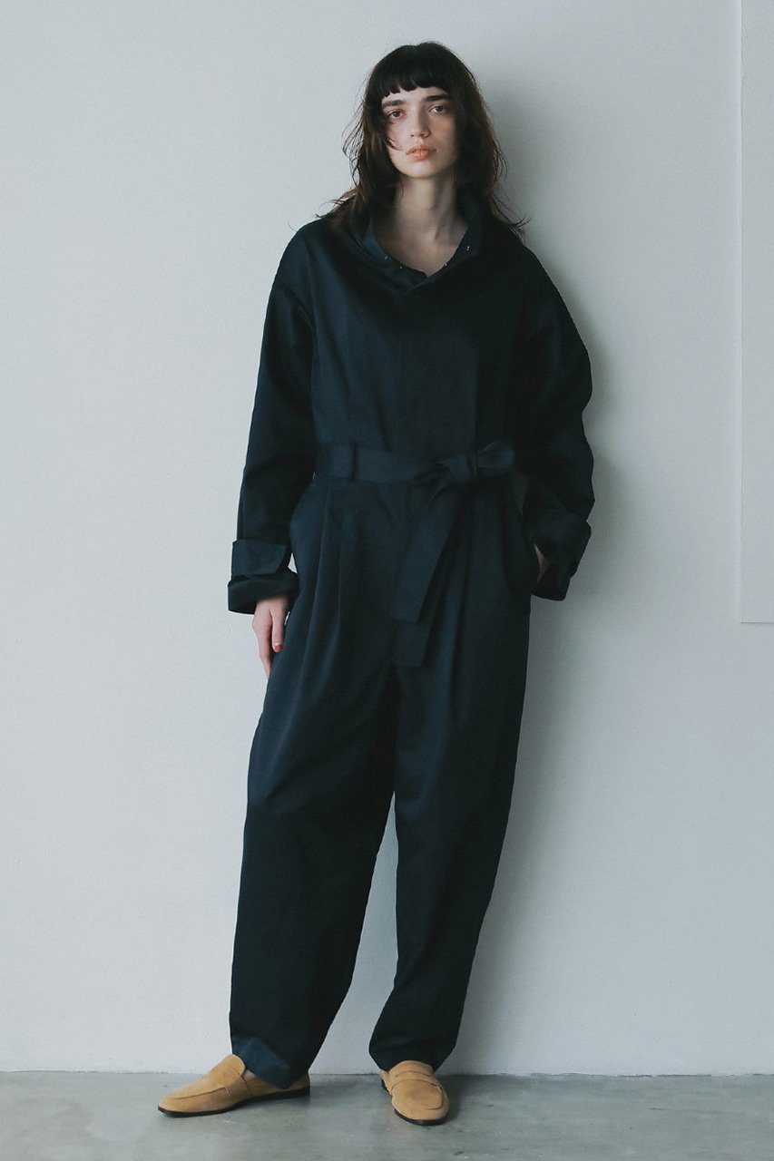 【ハー/HER.】の【10/16 12:00販売開始】コットンギャバジンジャンプスーツ インテリア・キッズ・メンズ・レディースファッション・服の通販 founy(ファニー) 　ファッション　Fashion　レディースファッション　Fashion for Women　パンツ　Pants & Trousers　おすすめ　Recommended / Our Picks　スタンド　Stand Collar, Upright Stand　スーツ　Suit, Formalwear　トレンチ　Trench, Trench Coat　マニッシュ　Mannish, Boyish　新作・新入荷　New Arrivals / New In　ネイビー|ID: prp329100004735902 ipo3291000000034209510