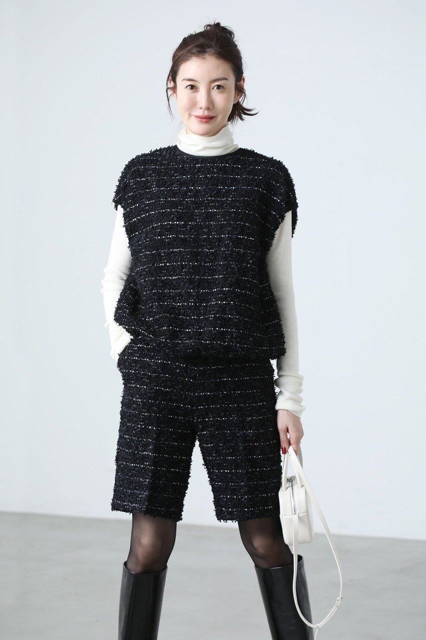 【マイ ウィークネス/MY WEAKNESS】のHilja Short Pants 人気、トレンドファッション・服の通販 founy(ファニー) 　ファッション　Fashion　レディースファッション　Fashion for Women　パンツ　Pants & Trousers　ショートパンツ・ハーフパンツ　High-Waisted & Relaxed Shorts　エレガント 上品　Elegant　サテン　Satin, Glossy Fabric　ショート　Short, Short Length　シンプル　Simple, Minimal　タイツ　Tights, Legwear　ツイード　Twill, Twill Weave　フォルム　Silhouette, Form　ロング　Long, Long-Length　other-7|ID: prp329100004735908 ipo3291000000036086199