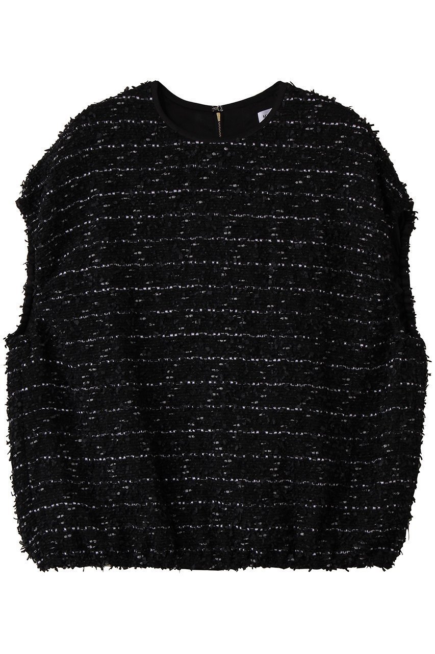 【マイ ウィークネス/MY WEAKNESS】のHilja Pullover インテリア・キッズ・メンズ・レディースファッション・服の通販 founy(ファニー) 　ファッション　Fashion　レディースファッション　Fashion for Women　トップス・カットソー　Cut & Sew Tops　ニット　Knit Tops & Sweaters　カジュアルプルオーバー・ニットトップス　Pullovers & Knit Tops / Casual Pullovers　2025年　2025　2025-2026秋冬・A/W　Autumn/Winter 2025–26 AW25–26　インナー　Innerwear　シンプル　Simple, Minimal　ツイード　Twill, Twill Weave　ノースリーブ　Sleeveless, No-Sleeve　リラックス　Relax, Relaxed Fit　A/W・秋冬　Autumn/Winter　ブラック|ID: prp329100004735909 ipo3291000000034209572