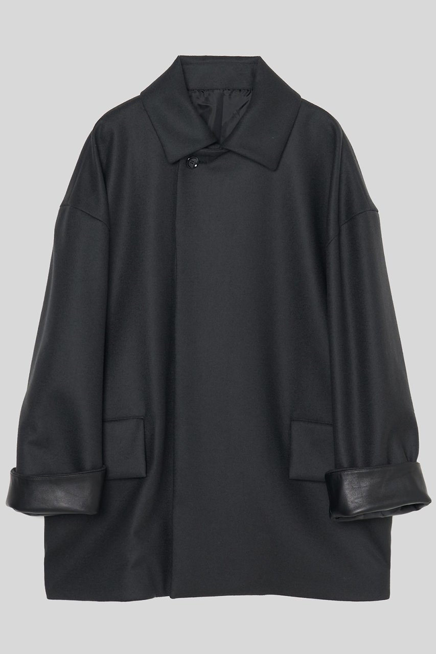 【イロット/IIROT】のスタンドフォール カラー コート 人気、トレンドファッション・服の通販 founy(ファニー) 　ファッション　Fashion　レディースファッション　Fashion for Women　アウター　Coat / Outerwear Collection　コート・ロングコート・ピーコート　Long Coats, Peacoats & More　クラシック　Classic, Timeless Style　ショート　Short, Short Length　スタンド　Stand Collar, Upright Stand　パターン　Pattern, Design Print　メルトン　Melton, Heavy Wool　エレガント 上品　Elegant　定番　Standard, Basic Item　新作・新入荷　New Arrivals / New In　 other-1|ID: prp329100004735912 ipo3291000000034209601