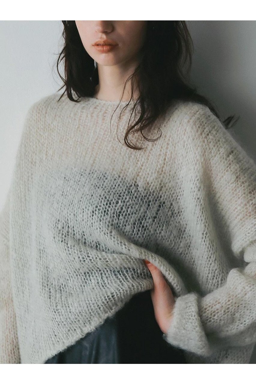 【ハー/HER.】の【10/16 12:00販売開始】モヘアメッシュプルオーバー 人気、トレンドファッション・服の通販 founy(ファニー) 　ファッション　Fashion　レディースファッション　Fashion for Women　トップス・カットソー　Cut & Sew Tops　ニット　Knit Tops & Sweaters　カジュアルプルオーバー・ニットトップス　Pullovers & Knit Tops / Casual Pullovers　タオル　Towel, Bath Towel　ベーシック　Basic, Essential　メッシュ　Mesh, Net Fabric　リラックス　Relax, Relaxed Fit　新作・新入荷　New Arrivals / New In　other-8|ID: prp329100004735915 ipo3291000000034209646