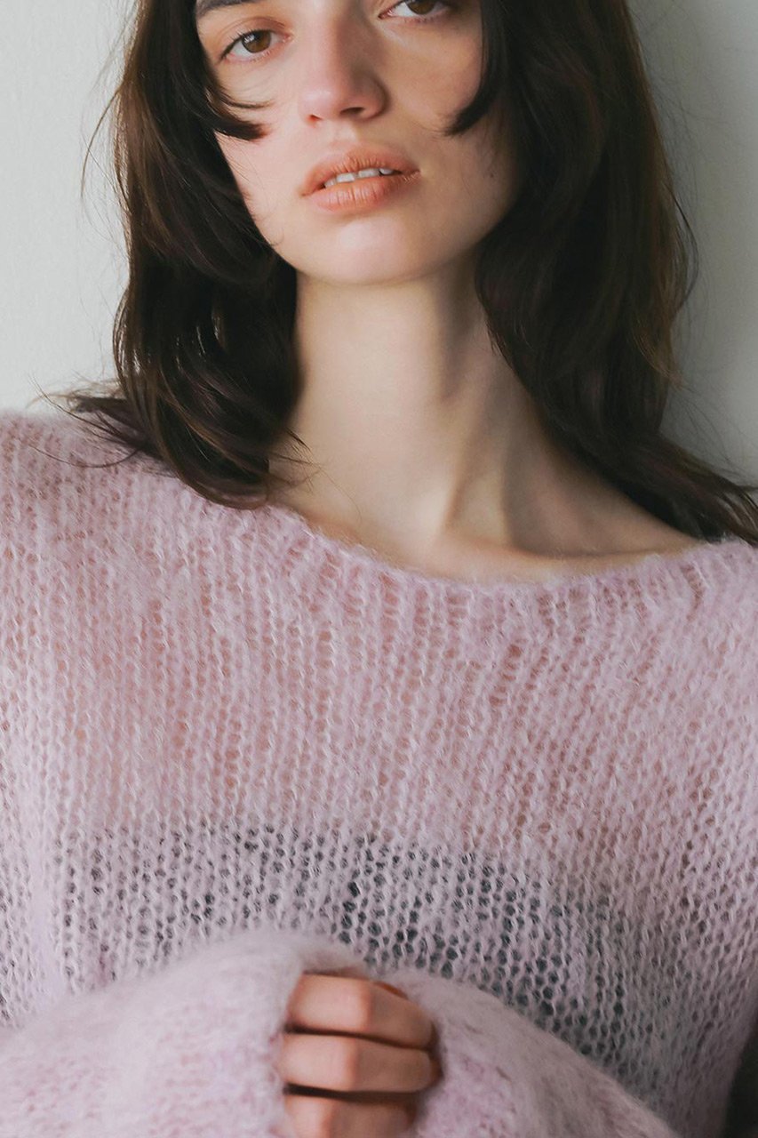 【ハー/HER.】のモヘアメッシュプルオーバー 人気、トレンドファッション・服の通販 founy(ファニー) 　ファッション　Fashion　レディースファッション　Fashion for Women　トップス・カットソー　Cut & Sew Tops　ニット　Knit Tops & Sweaters　カジュアルプルオーバー・ニットトップス　Pullovers & Knit Tops / Casual Pullovers　タオル　Towel, Bath Towel　ベーシック　Basic, Essential　メッシュ　Mesh, Net Fabric　リラックス　Relax, Relaxed Fit　other-5|ID: prp329100004735915 ipo3291000000036056097