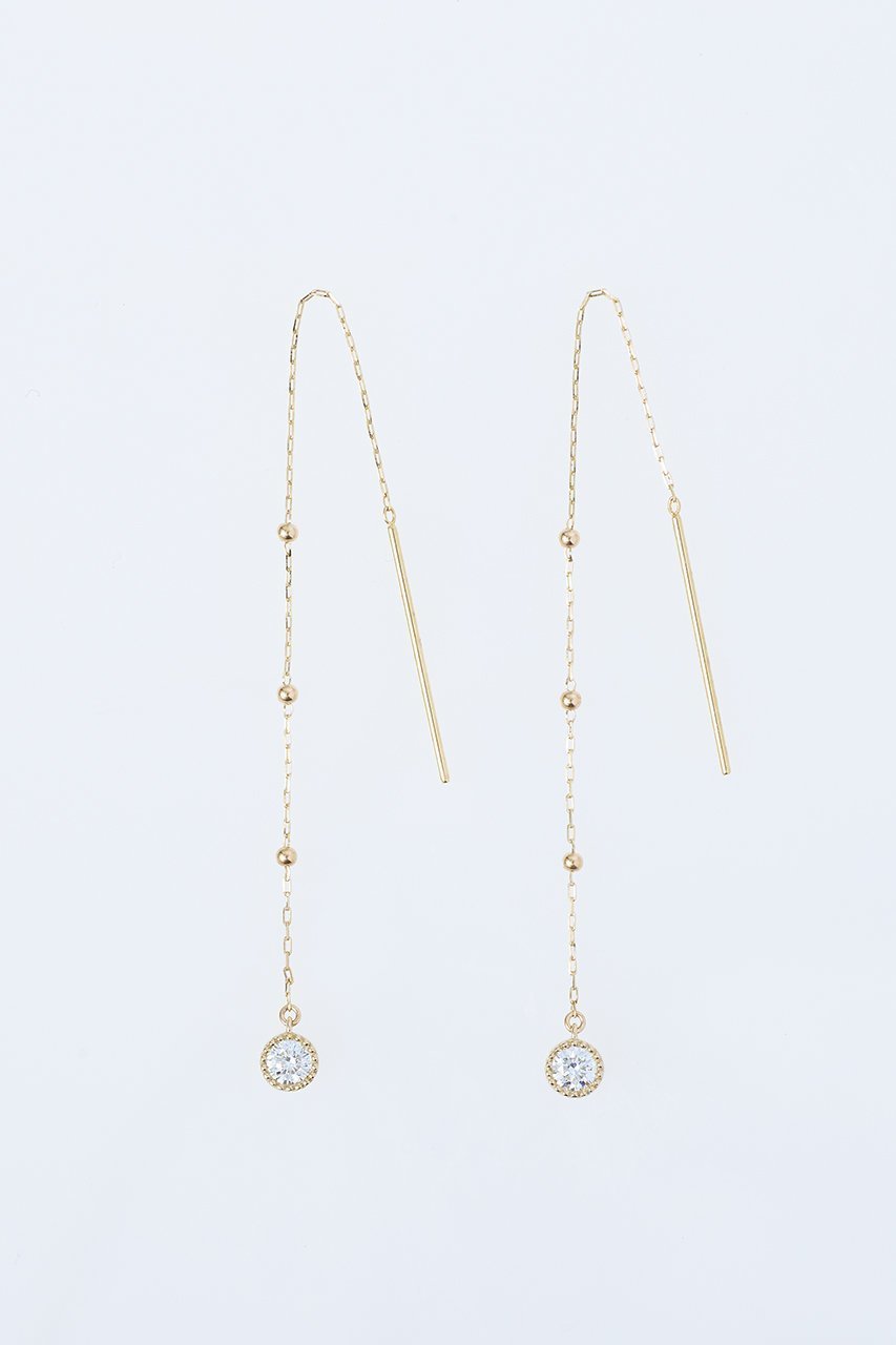 【エネイ/ENEY】のTSUTA K10ダイヤモンドチェーンピアス インテリア・キッズ・メンズ・レディースファッション・服の通販 founy(ファニー) 　ファッション　Fashion　レディースファッション　Fashion for Women　ジュエリー　Jewelry　ファッションリング　Fashion Rings　イヤリング・フープ・ドロップタイプ　Hoop, Drop & Clip Earrings　アメリカン　American Style　イヤリング　Earrings　シンプル　Simple, Minimal　ダイヤモンド　Diamond, Brilliant Cut　チェーン　Chain, Chain Strap　イエローゴールド|ID: prp329100004737416 ipo3291000000034219250