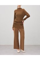 【アンクレイヴ/uncrave】のシアーストライプニット タートルトップス キャメル|ID:prp329100004737440