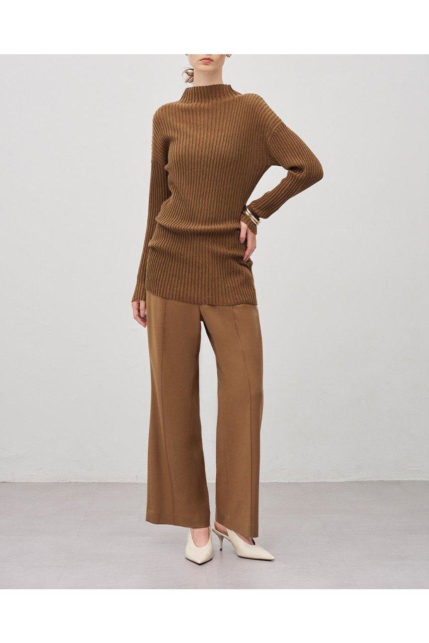 【アンクレイヴ/uncrave】のシアーストライプニット タートルトップス インテリア・キッズ・メンズ・レディースファッション・服の通販 founy(ファニー) 　ファッション　Fashion　レディースファッション　Fashion for Women　トップス・カットソー　Cut & Sew Tops　ニット　Knit Tops & Sweaters　カジュアルプルオーバー・ニットトップス　Pullovers & Knit Tops / Casual Pullovers　アクリル　Acrylic Material　インナー　Innerwear　シアー　Sheer, See-Through　ストライプ　Stripe, Striped Pattern　ボーダー　Border, Stripe　キャメル|ID: prp329100004737440 ipo3291000000034219441