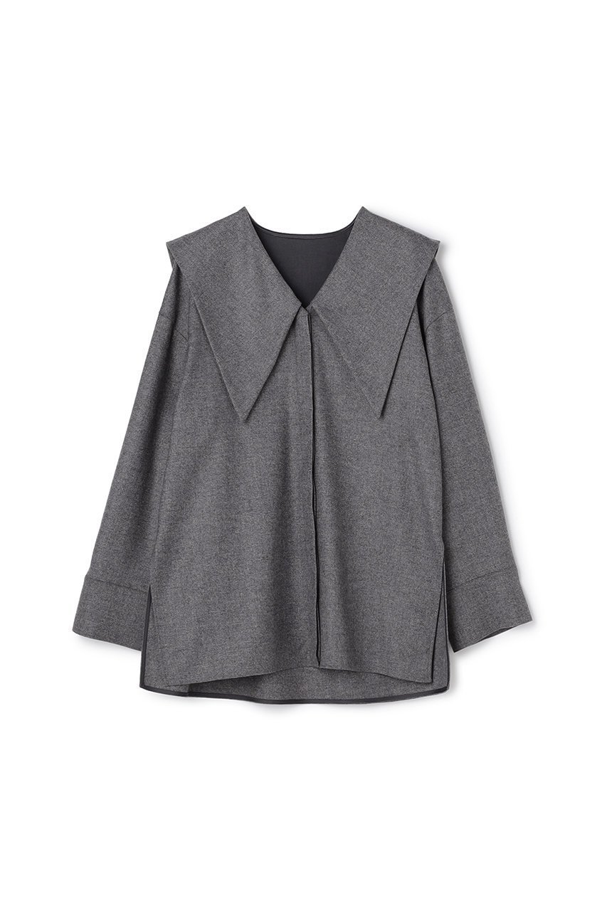 【アンクレイヴ/uncrave】のフランネル BIGカラーシャツ インテリア・キッズ・メンズ・レディースファッション・服の通販 founy(ファニー) 　ファッション　Fashion　レディースファッション　Fashion for Women　トップス・カットソー　Cut & Sew Tops　シャツ・ブラウス・オフィスカジュアル　Elegant Blouses & Button-Ups　インナー　Innerwear　ジャケット　Jacket, Outerwear　スリーブ　Sleeve, Long Sleeve / Short Sleeve　タートル　Turtleneck, Turtle Collar　ドレス　Dress, One-Piece　ビッグ　Big, Oversized　ロング　Long, Long-Length　新作・新入荷　New Arrivals / New In　チャコール|ID: prp329100004737442 ipo3291000000034219451