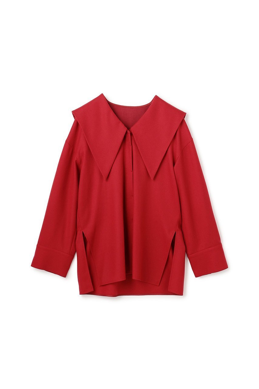 【アンクレイヴ/uncrave】のフランネル BIGカラーシャツ インテリア・キッズ・メンズ・レディースファッション・服の通販 founy(ファニー) 　ファッション　Fashion　レディースファッション　Fashion for Women　トップス・カットソー　Cut & Sew Tops　シャツ・ブラウス・オフィスカジュアル　Elegant Blouses & Button-Ups　インナー　Innerwear　ジャケット　Jacket, Outerwear　スリーブ　Sleeve, Long Sleeve / Short Sleeve　タートル　Turtleneck, Turtle Collar　ドレス　Dress, One-Piece　ビッグ　Big, Oversized　ロング　Long, Long-Length　新作・新入荷　New Arrivals / New In　レッド|ID: prp329100004737442 ipo3291000000034219452