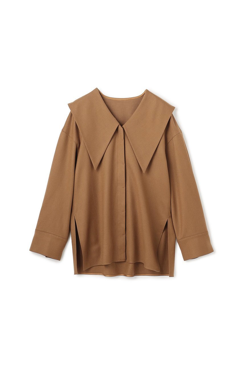 【アンクレイヴ/uncrave】のフランネル BIGカラーシャツ インテリア・キッズ・メンズ・レディースファッション・服の通販 founy(ファニー) 　ファッション　Fashion　レディースファッション　Fashion for Women　トップス・カットソー　Cut & Sew Tops　シャツ・ブラウス・オフィスカジュアル　Elegant Blouses & Button-Ups　インナー　Innerwear　ジャケット　Jacket, Outerwear　スリーブ　Sleeve, Long Sleeve / Short Sleeve　タートル　Turtleneck, Turtle Collar　ドレス　Dress, One-Piece　ビッグ　Big, Oversized　ロング　Long, Long-Length　新作・新入荷　New Arrivals / New In　キャメル|ID: prp329100004737442 ipo3291000000034219453