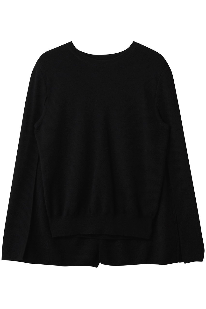 【レモンプレット/Lemonplet】のKNIT BLISS CAPE-LAYERED TOP インテリア・キッズ・メンズ・レディースファッション・服の通販 founy(ファニー) 　ファッション　Fashion　レディースファッション　Fashion for Women　トップス・カットソー　Cut & Sew Tops　ニット　Knit Tops & Sweaters　カジュアルプルオーバー・ニットトップス　Pullovers & Knit Tops / Casual Pullovers　エレガント 上品　Elegant　ドッキング　Docking, Mixed Material　ノースリーブ　Sleeveless, No-Sleeve　パーティ　Party, Party Style　冬　Winter / This Winter　新作・新入荷　New Arrivals / New In　秋　Autumn　長袖　Long Sleeve, Full Sleeve　ブラック|ID: prp329100004737444 ipo3291000000034219466