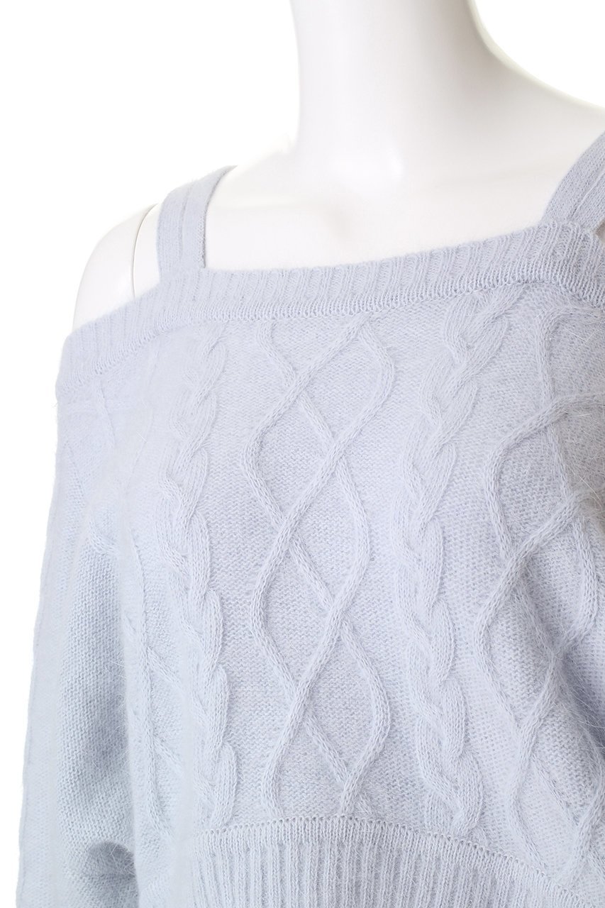 【レモンプレット/Lemonplet】のKNIT VIVI RIBBON DETAIL TOP 人気、トレンドファッション・服の通販 founy(ファニー) 　ファッション　Fashion　レディースファッション　Fashion for Women　トップス・カットソー　Cut & Sew Tops　ニット　Knit Tops & Sweaters　カジュアルプルオーバー・ニットトップス　Pullovers & Knit Tops / Casual Pullovers　ショート　Short, Short Length　デニム　Denim, Jeans Material　トレンド　Trend, Trending Now　フレア　Flare, Flared　リボン　Ribbon, Bow　ワイド　Wide, Wide Fit　新作・新入荷　New Arrivals / New In　other-5|ID: prp329100004737448 ipo3291000000034219496