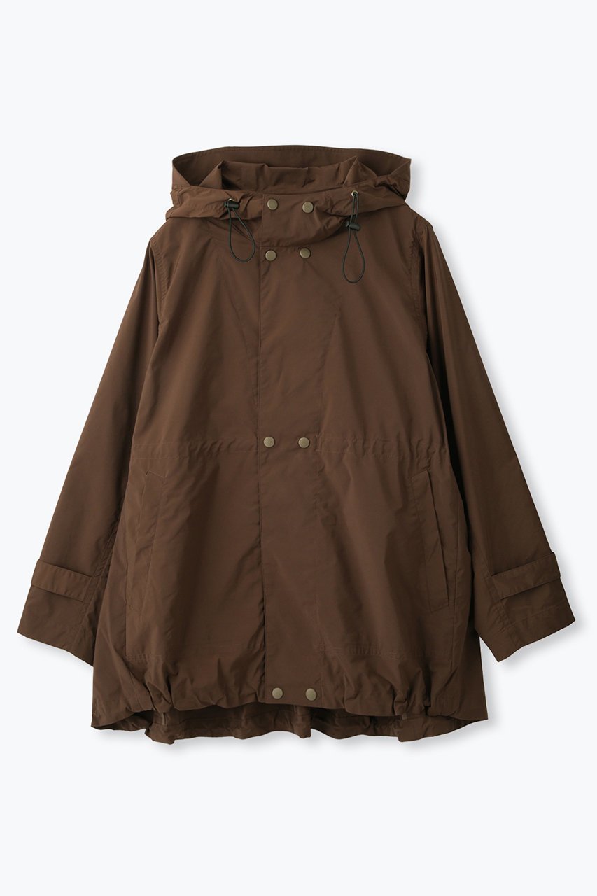 【レリル/lelill】のTHE FOOD COAT / フードコート インテリア・キッズ・メンズ・レディースファッション・服の通販 founy(ファニー) 　ファッション　Fashion　レディースファッション　Fashion for Women　アウター　Coat / Outerwear Collection　コート・ロングコート・ピーコート　Long Coats, Peacoats & More　コクーン　Cocoon, Cocoon Silhouette　ショート　Short, Short Length　タフタ　Taffeta, Structured Fabric　ドローコード　Drawcord, Drawstring Cord　フィット　Fit, Slim Fit　フレア　Flare, Flared　ポケット　Pocket, Pocket Detail　ミドル　Middle Length, Mid Height　人気　Popular, Best Seller　ダークブラウン|ID: prp329100004737459 ipo3291000000035893574