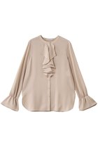 【ベイジ,/BEIGE,】のCLARION(クラリオン)/バンドカラーフリルブラウス Beige|ID:prp329100004737473