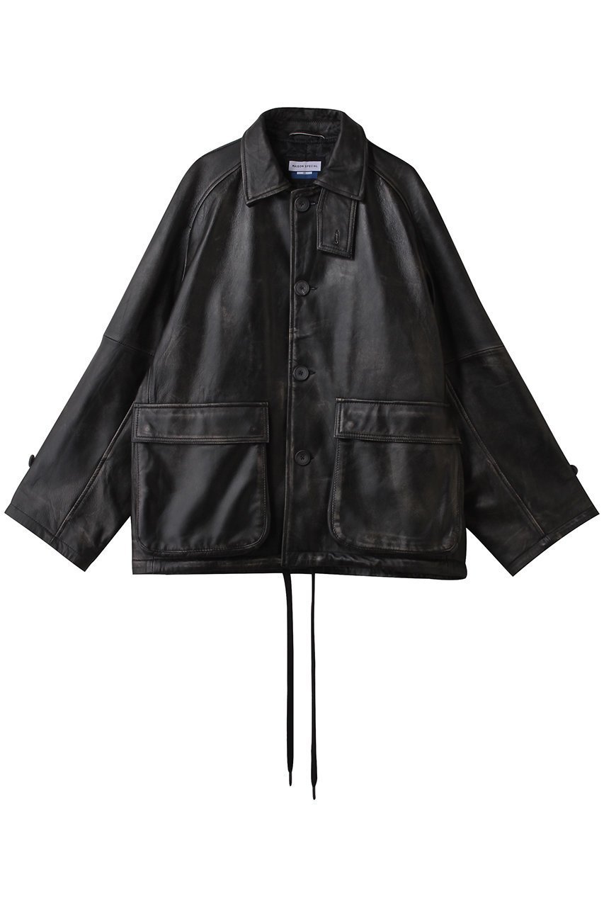 【メゾンスペシャル/MAISON SPECIAL】の【UNISEX】SHEEPレザーフロントボタンシングルジャケット 人気、トレンドファッション・服の通販 founy(ファニー) 　ファッション　Fashion　レディースファッション　Fashion for Women　アウター　Coat / Outerwear Collection　レディースジャケット・軽アウター　Jackets　ユニセックス　Unisex, Genderless　ジャケット　Jacket, Outerwear　ビンテージ　Vintage, Retro Style　エレガント 上品　Elegant　新作・新入荷　New Arrivals / New In　 other-1|ID: prp329100004737477 ipo3291000000034219698