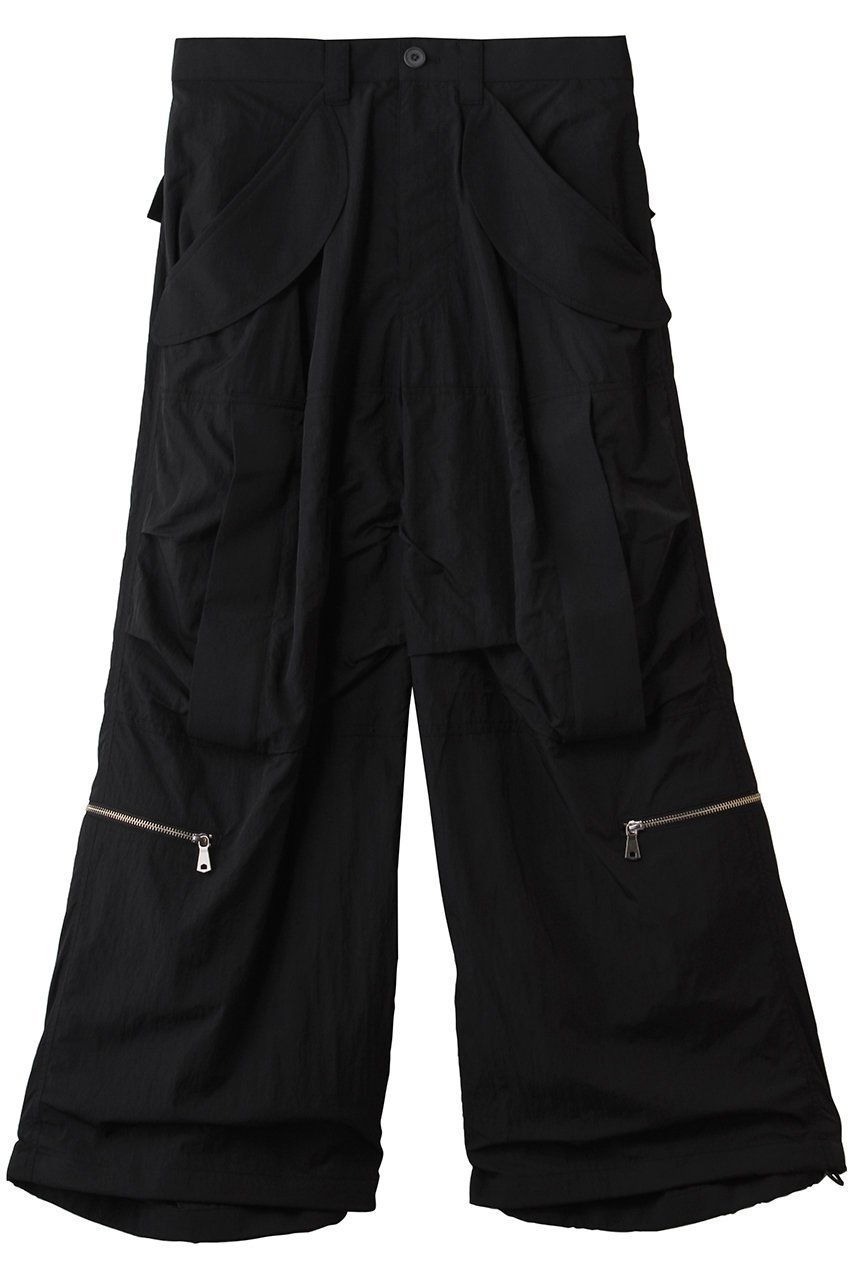 【メゾンスペシャル/MAISON SPECIAL】の【UNISEX】パラシュートパンツ インテリア・キッズ・メンズ・レディースファッション・服の通販 founy(ファウニー) 　ファッション　Fashion　レディースファッション　Fashion for Women　パンツ　Pants & Trousers　ユニセックス　Unisex, Genderless　カーゴパンツ　Cargo Pants, Utility Pants　ジップ　Zip, Zipper　フラップ　Flap, Flap Pocket　ポケット　Pocket, Pocket Detail　BLK(ブラック)|ID: prp329100004737483 ipo3291000000036778596
