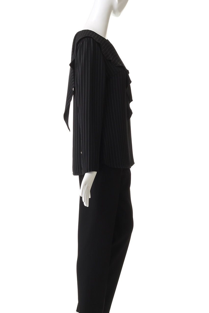 【アルアバイル/allureville】の【Loulou Willoughby】ラッフルスカーフブラウス 人気、トレンドファッション・服の通販 founy(ファニー) 　ファッション　Fashion　レディースファッション　Fashion for Women　トップス・カットソー　Cut & Sew Tops　シャツ・ブラウス・オフィスカジュアル　Elegant Blouses & Button-Ups　アシンメトリー　Asymmetrical Style　ストライプ　Stripe, Striped Pattern　スリーブ　Sleeve, Long Sleeve / Short Sleeve　ファブリック　Fabric, Textile　フレア　Flare, Flared　マニッシュ　Mannish, Boyish　ロング　Long, Long-Length　エレガント 上品　Elegant　新作・新入荷　New Arrivals / New In　無地　Plain, Solid Color　other-3|ID: prp329100004737489 ipo3291000000034219778