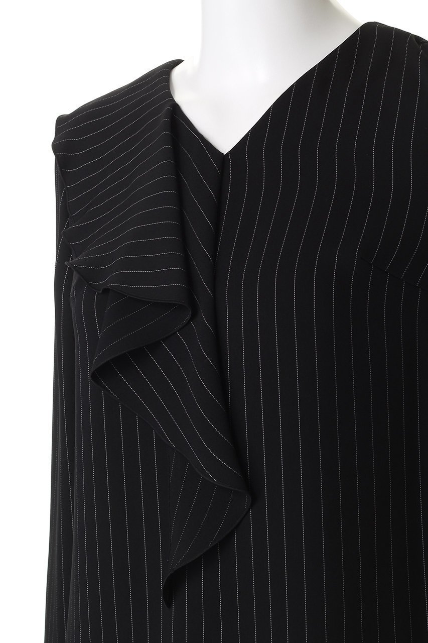 【アルアバイル/allureville】の【Loulou Willoughby】ラッフルスカーフブラウス 人気、トレンドファッション・服の通販 founy(ファニー) ファッション Fashion レディースファッション Fashion for Women トップス・カットソー Cut & Sew Tops シャツ・ブラウス・オフィスカジュアル Elegant Blouses & Button-Ups アシンメトリー Asymmetrical Style ストライプ Stripe, Striped Pattern スリーブ Sleeve, Long Sleeve / Short Sleeve ファブリック Fabric, Textile フレア Flare, Flared マニッシュ Mannish, Boyish ロング Long, Long-Length エレガント 上品 Elegant 無地 Plain, Solid Color other-5|ID: prp329100004737489 ipo3291000000035801029