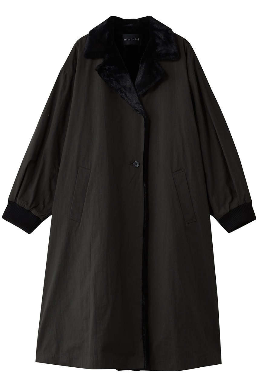 【ミズイロ インド/mizuiro ind】のback boa coat コート インテリア・キッズ・メンズ・レディースファッション・服の通販 founy(ファニー) 　ファッション　Fashion　レディースファッション　Fashion for Women　アウター　Coat / Outerwear Collection　コート・ロングコート・ピーコート　Long Coats, Peacoats & More　バランス　Balance, Style Balance　リュクス　Luxury, Elegant, High-End, Chic　ロング　Long, Long-Length　エレガント 上品　Elegant　新作・新入荷　New Arrivals / New In　A/W・秋冬　Autumn/Winter　c.gray|ID: prp329100004737496 ipo3291000000034219811