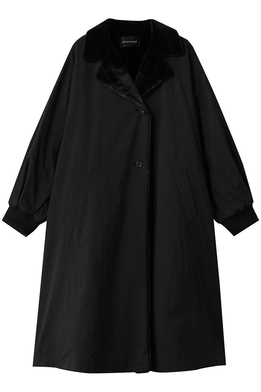 【ミズイロ インド/mizuiro ind】のback boa coat コート インテリア・キッズ・メンズ・レディースファッション・服の通販 founy(ファニー) 　ファッション　Fashion　レディースファッション　Fashion for Women　アウター　Coat / Outerwear Collection　コート・ロングコート・ピーコート　Long Coats, Peacoats & More　バランス　Balance, Style Balance　リュクス　Luxury, Elegant, High-End, Chic　ロング　Long, Long-Length　エレガント 上品　Elegant　新作・新入荷　New Arrivals / New In　A/W・秋冬　Autumn/Winter　black|ID: prp329100004737496 ipo3291000000034219812