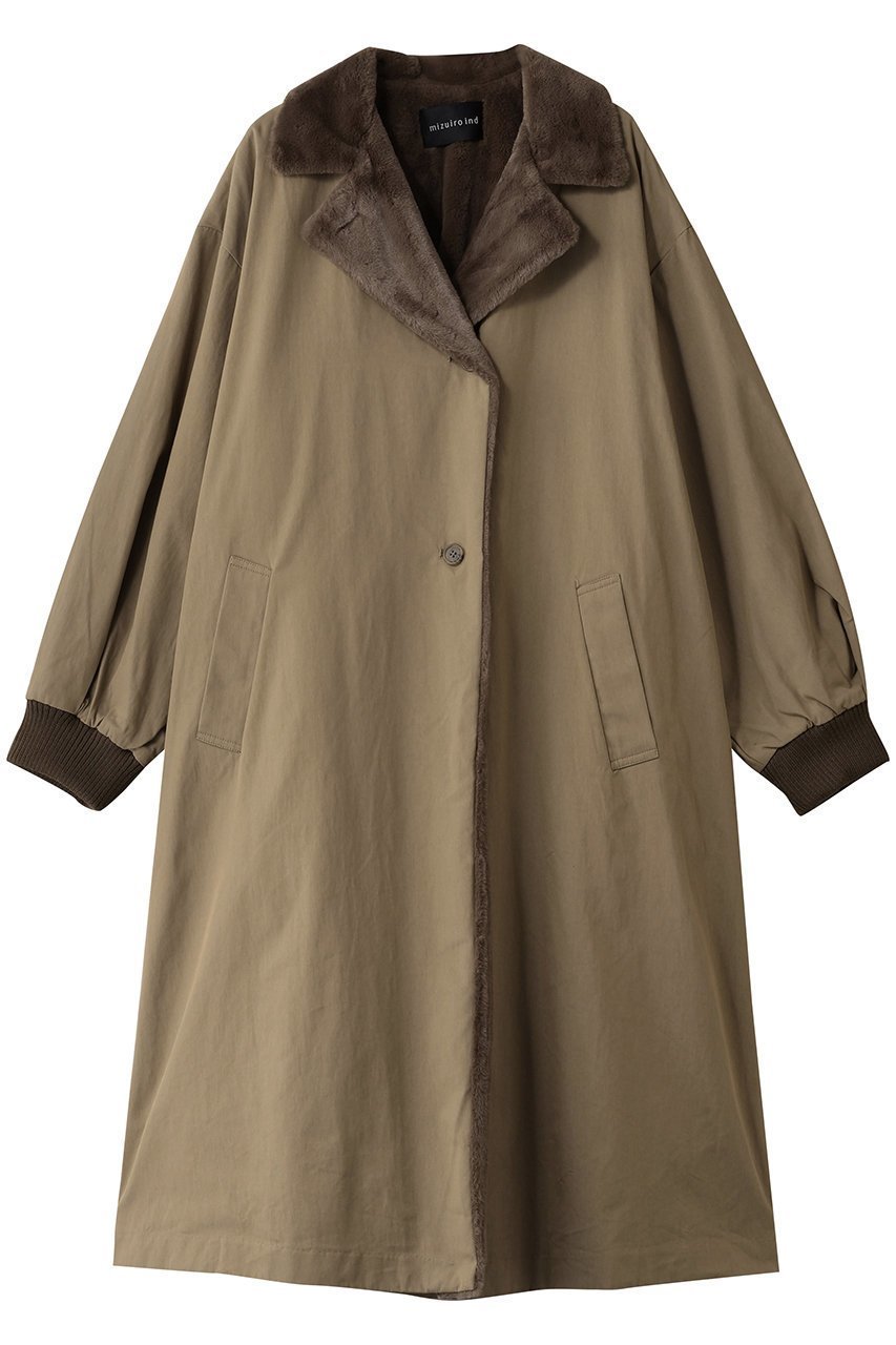 【ミズイロ インド/mizuiro ind】のback boa coat コート インテリア・キッズ・メンズ・レディースファッション・服の通販 founy(ファニー) 　ファッション　Fashion　レディースファッション　Fashion for Women　アウター　Coat / Outerwear Collection　コート・ロングコート・ピーコート　Long Coats, Peacoats & More　バランス　Balance, Style Balance　リュクス　Luxury, Elegant, High-End, Chic　ロング　Long, Long-Length　エレガント 上品　Elegant　新作・新入荷　New Arrivals / New In　A/W・秋冬　Autumn/Winter　beige|ID: prp329100004737496 ipo3291000000034219814