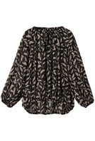 【エリオポール/heliopole】のデヴォープリントギャザーブラウス 人気、トレンドファッション・服の通販 founy(ファニー) ファッション Fashion レディースファッション Fashion for Women トップス・カットソー Cut & Sew Tops シャツ・ブラウス・オフィスカジュアル Elegant Blouses & Button-Ups おすすめ Recommended / Our Picks ギャザー Gathered, Ruffled スリーブ Sleeve, Long Sleeve / Short Sleeve デニム Denim, Jeans Material フランス France, French プリント Print, Printed Pattern ロング Long, Long-Length |ID:prp329100004737502