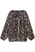 【エリオポール/heliopole】のデヴォープリントギャザーブラウス オレンジ系|ID: prp329100004737502 ipo3291000000035416034