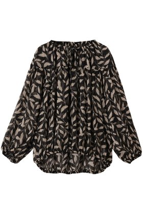 【エリオポール/heliopole】 デヴォープリントギャザーブラウス人気、トレンドファッション・服の通販 founy(ファニー) ファッション Fashion レディースファッション Fashion for Women トップス・カットソー Cut & Sew Tops シャツ・ブラウス・オフィスカジュアル Elegant Blouses & Button-Ups おすすめ Recommended / Our Picks ギャザー Gathered, Ruffled スリーブ Sleeve, Long Sleeve / Short Sleeve デニム Denim, Jeans Material フランス France, French プリント Print, Printed Pattern ロング Long, Long-Length |ID:prp329100004737502