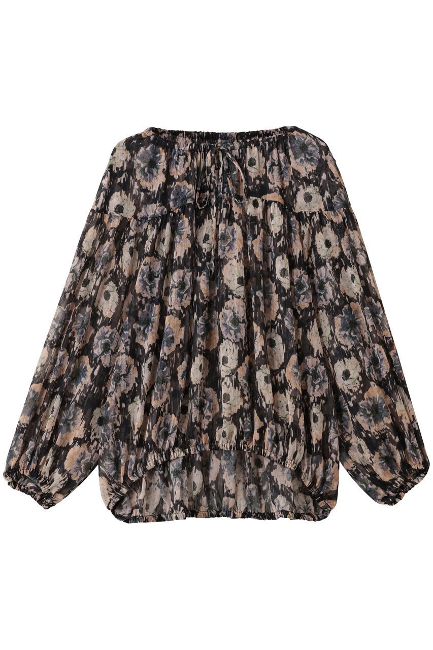 【エリオポール/heliopole】のデヴォープリントギャザーブラウス インテリア・キッズ・メンズ・レディースファッション・服の通販 founy(ファニー) ファッション Fashion レディースファッション Fashion for Women トップス・カットソー Cut & Sew Tops シャツ・ブラウス・オフィスカジュアル Elegant Blouses & Button-Ups おすすめ Recommended / Our Picks ギャザー Gathered, Ruffled スリーブ Sleeve, Long Sleeve / Short Sleeve デニム Denim, Jeans Material フランス France, French プリント Print, Printed Pattern ロング Long, Long-Length オレンジ系|ID: prp329100004737502 ipo3291000000035940421