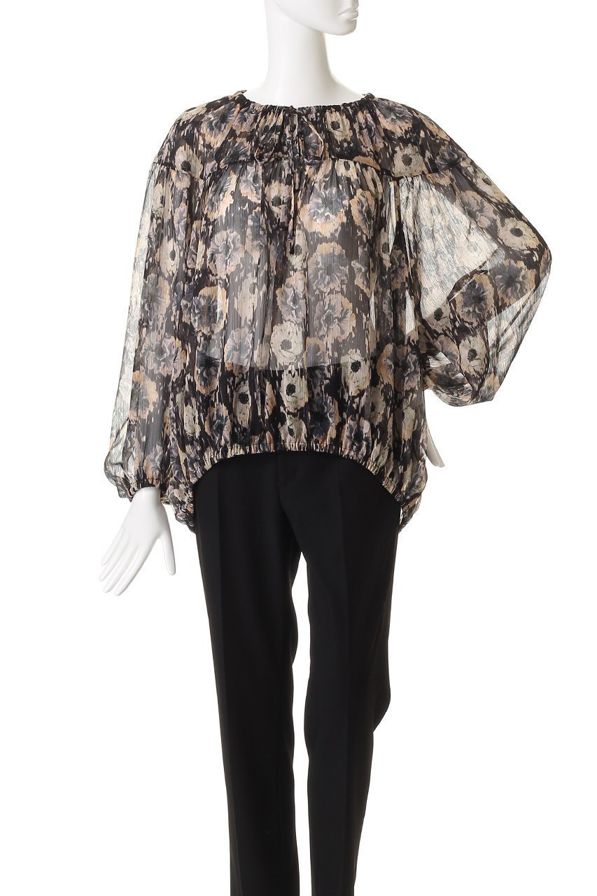 【エリオポール/heliopole】のデヴォープリントギャザーブラウス 人気、トレンドファッション・服の通販 founy(ファニー) ファッション Fashion レディースファッション Fashion for Women トップス・カットソー Cut & Sew Tops シャツ・ブラウス・オフィスカジュアル Elegant Blouses & Button-Ups おすすめ Recommended / Our Picks ギャザー Gathered, Ruffled スリーブ Sleeve, Long Sleeve / Short Sleeve デニム Denim, Jeans Material フランス France, French プリント Print, Printed Pattern ロング Long, Long-Length other-2|ID: prp329100004737502 ipo3291000000035940422