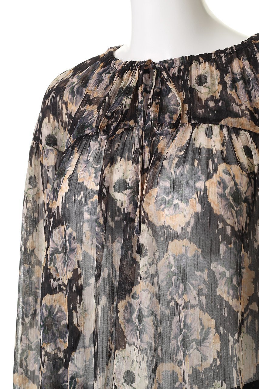 【エリオポール/heliopole】のデヴォープリントギャザーブラウス 人気、トレンドファッション・服の通販 founy(ファニー) ファッション Fashion レディースファッション Fashion for Women トップス・カットソー Cut & Sew Tops シャツ・ブラウス・オフィスカジュアル Elegant Blouses & Button-Ups おすすめ Recommended / Our Picks ギャザー Gathered, Ruffled スリーブ Sleeve, Long Sleeve / Short Sleeve デニム Denim, Jeans Material フランス France, French プリント Print, Printed Pattern ロング Long, Long-Length other-5|ID: prp329100004737502 ipo3291000000035940425