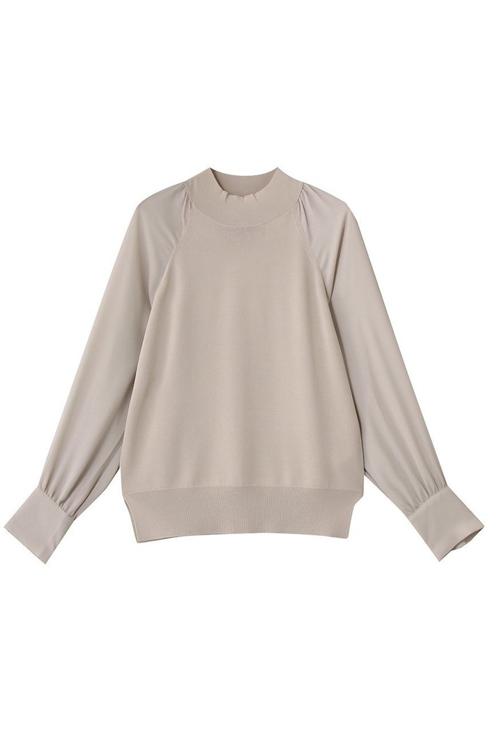 【ベイジ,/BEIGE,】のLECERF(ルセルフ)/異素材ドッキングストレッチニット インテリア・キッズ・メンズ・レディースファッション・服の通販 founy(ファニー) https://founy.com/ ファッション Fashion レディースファッション Fashion for Women トップス・カットソー Cut & Sew Tops ニット Knit Tops & Sweaters カジュアルプルオーバー・ニットトップス Pullovers & Knit Tops / Casual Pullovers シアー Sheer, See-Through シンプル Simple, Minimal ジャケット Jacket, Outerwear ドッキング Docking, Mixed Material ハイネック High Neck, Mock Neck |ID: prp329100004737521 ipo3291000000034219985