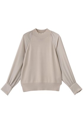 【ベイジ,/BEIGE,】 LECERF(ルセルフ)/異素材ドッキングストレッチニット人気、トレンドファッション・服の通販 founy(ファニー) ファッション Fashion レディースファッション Fashion for Women トップス・カットソー Cut & Sew Tops ニット Knit Tops & Sweaters カジュアルプルオーバー・ニットトップス Pullovers & Knit Tops / Casual Pullovers シアー Sheer, See-Through シンプル Simple, Minimal ジャケット Jacket, Outerwear ドッキング Docking, Mixed Material ハイネック High Neck, Mock Neck 新作・新入荷 New Arrivals / New In |ID:prp329100004737521