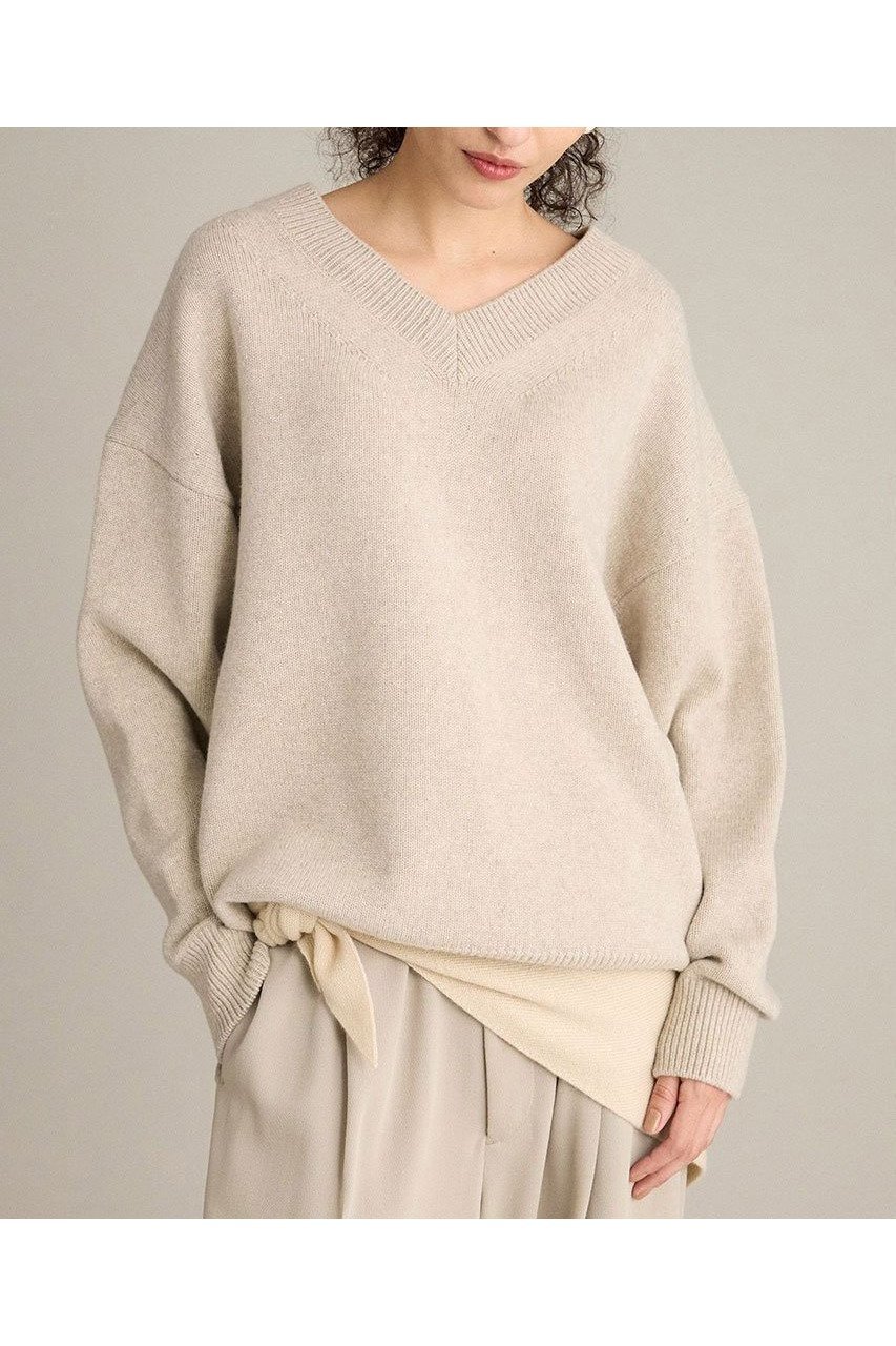 【ブリル/BRILL】のブリットウールVネックプルオーバー インテリア・キッズ・メンズ・レディースファッション・服の通販 founy(ファニー) 　ファッション　Fashion　レディースファッション　Fashion for Women　トップス・カットソー　Cut & Sew Tops　ニット　Knit Tops & Sweaters　カジュアルプルオーバー・ニットトップス　Pullovers & Knit Tops / Casual Pullovers　Vネックトップス　V-Neck Tops / V-Cut Neckline Shirts　シンプル　Simple, Minimal　エレガント 上品　Elegant　新作・新入荷　New Arrivals / New In　ベージュ|ID: prp329100004737523 ipo3291000000034220005