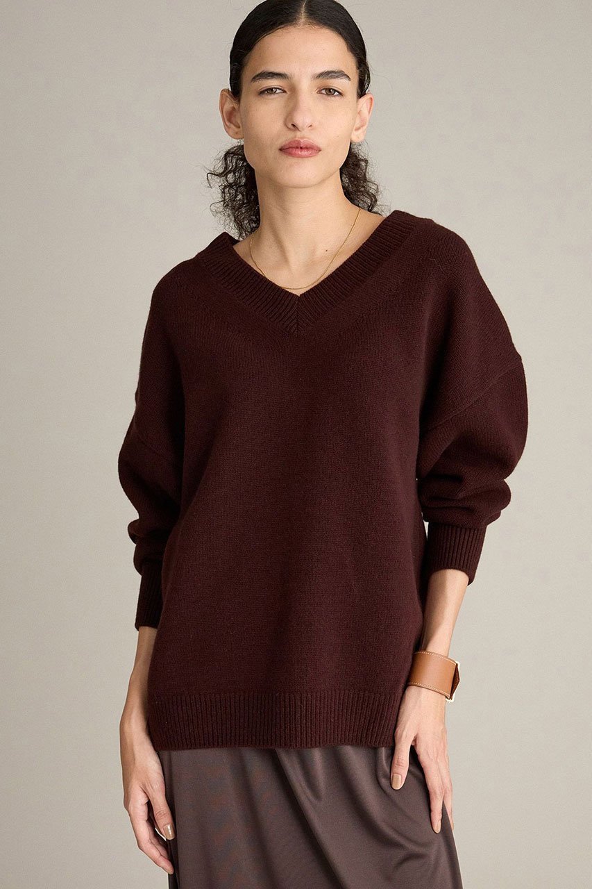 【ブリル/BRILL】のブリットウールVネックプルオーバー インテリア・キッズ・メンズ・レディースファッション・服の通販 founy(ファニー) 　ファッション　Fashion　レディースファッション　Fashion for Women　トップス・カットソー　Cut & Sew Tops　ニット　Knit Tops & Sweaters　カジュアルプルオーバー・ニットトップス　Pullovers & Knit Tops / Casual Pullovers　Vネックトップス　V-Neck Tops / V-Cut Neckline Shirts　シンプル　Simple, Minimal　エレガント 上品　Elegant　新作・新入荷　New Arrivals / New In　ブラウン|ID: prp329100004737523 ipo3291000000034220006