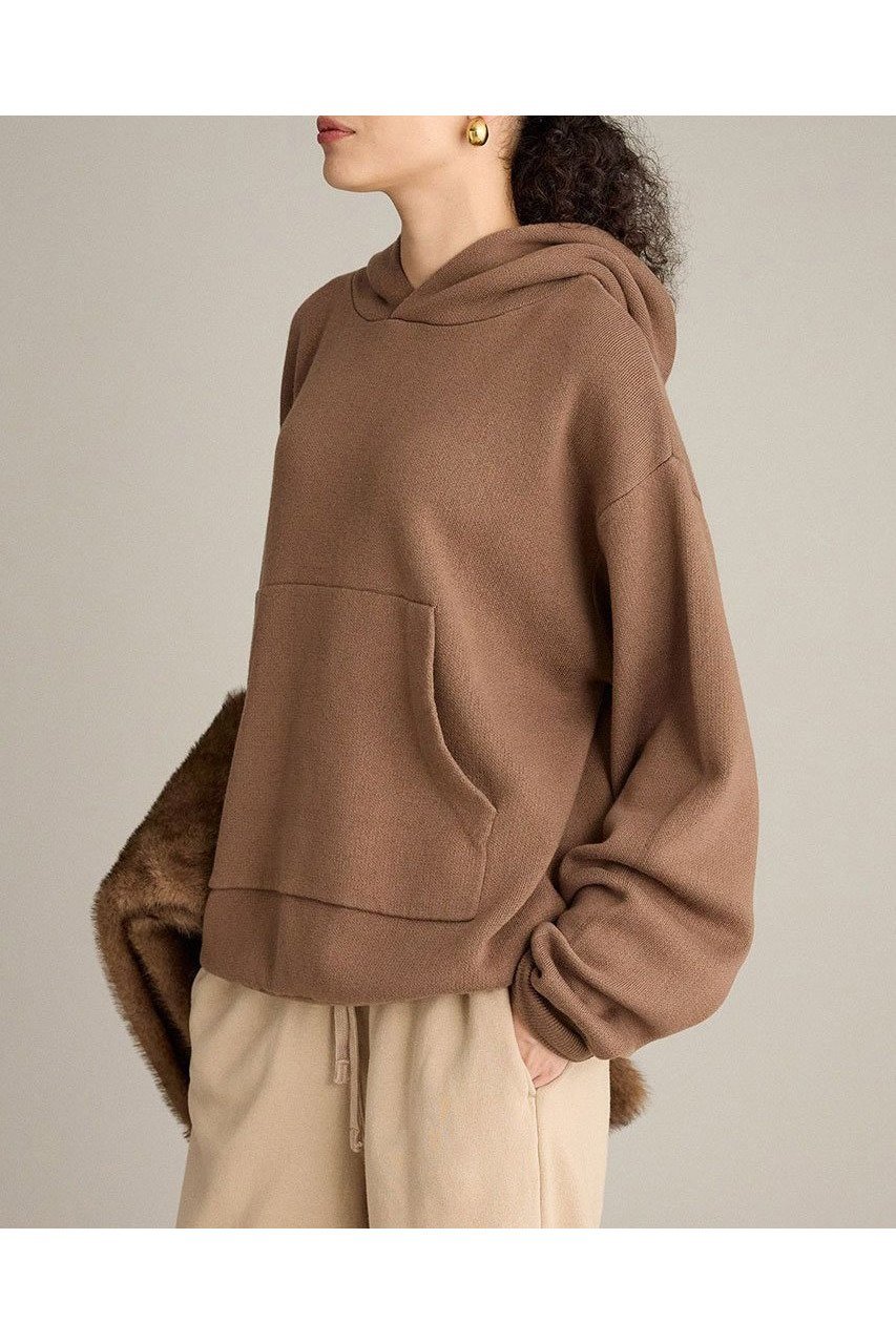 【ブリル/BRILL】のニットフーデッドプルオーバー インテリア・キッズ・メンズ・レディースファッション・服の通販 founy(ファニー) 　ファッション　Fashion　レディースファッション　Fashion for Women　トップス・カットソー　Cut & Sew Tops　ニット　Knit Tops & Sweaters　カジュアルプルオーバー・ニットトップス　Pullovers & Knit Tops / Casual Pullovers　インナー　Innerwear　ジャカード／ジャガード　Jacquard, Woven Pattern　タートル　Turtleneck, Turtle Collar　デニム　Denim, Jeans Material　バランス　Balance, Style Balance　新作・新入荷　New Arrivals / New In　ブラウン|ID: prp329100004737525 ipo3291000000034220024