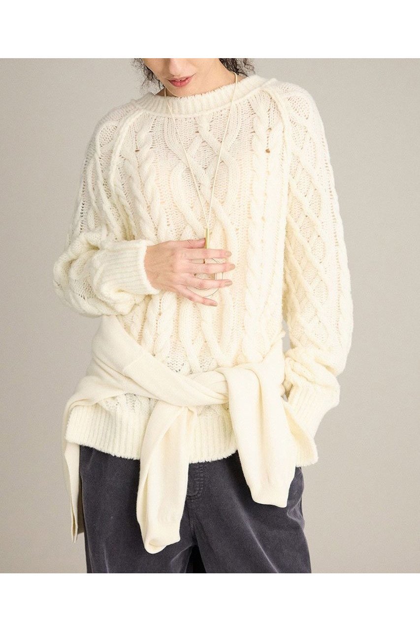 【ブリル/BRILL】のケーブルスリットプルオーバー インテリア・キッズ・メンズ・レディースファッション・服の通販 founy(ファニー) 　ファッション　Fashion　レディースファッション　Fashion for Women　トップス・カットソー　Cut & Sew Tops　ニット　Knit Tops & Sweaters　カジュアルプルオーバー・ニットトップス　Pullovers & Knit Tops / Casual Pullovers　新作・新入荷　New Arrivals / New In　秋　Autumn　ホワイト|ID: prp329100004737526 ipo3291000000034220035