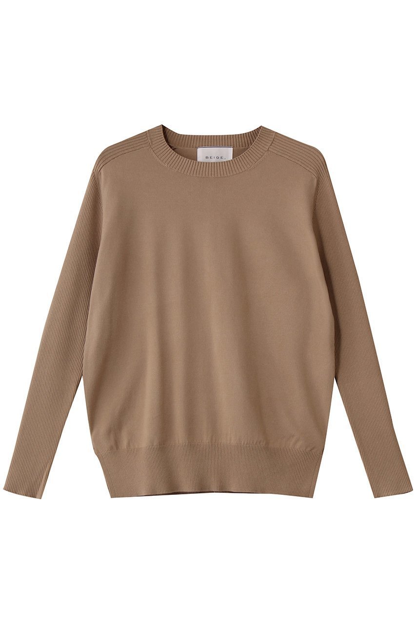 【ベイジ,/BEIGE,】のWILLOW(ウィロウ)/ストレッチクルーネックリブニット インテリア・キッズ・メンズ・レディースファッション・服の通販 founy(ファニー) 　ファッション　Fashion　レディースファッション　Fashion for Women　トップス・カットソー　Cut & Sew Tops　ニット　Knit Tops & Sweaters　カジュアルプルオーバー・ニットトップス　Pullovers & Knit Tops / Casual Pullovers　インナー　Innerwear　コンパクト　Compact, Small Size　シンプル　Simple, Minimal　新作・新入荷　New Arrivals / New In　Milk Tea|ID: prp329100004737529 ipo3291000000034220069