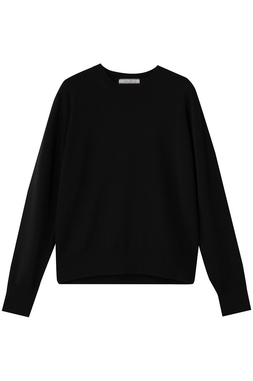 【ベイジ,/BEIGE,】のLECERF(ルセルフ)/異素材バックシアーストレッチニット インテリア・キッズ・メンズ・レディースファッション・服の通販 founy(ファニー) 　ファッション　Fashion　レディースファッション　Fashion for Women　トップス・カットソー　Cut & Sew Tops　ニット　Knit Tops & Sweaters　カジュアルプルオーバー・ニットトップス　Pullovers & Knit Tops / Casual Pullovers　シアー　Sheer, See-Through　シンプル　Simple, Minimal　ロング　Long, Long-Length　Black|ID: prp329100004737530 ipo3291000000035744692