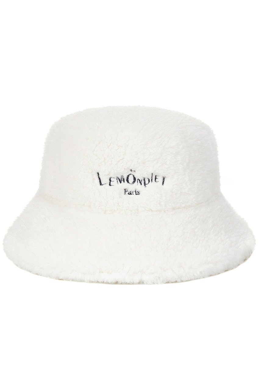 【レモンプレット/Lemonplet】のFAUX FUR BUCKET HAT WITH LEMONPLET LOGO インテリア・キッズ・メンズ・レディースファッション・服の通販 founy(ファニー) 　ファッション　Fashion　レディースファッション　Fashion for Women　キャップ&ハット　Hats & Caps　フェイクファー　Faux Fur, Imitation Fur　再入荷　Restock / Back in Stock　帽子　Hat, Headwear　A/W・秋冬　Autumn/Winter　WHITE|ID: prp329100004737533 ipo3291000000034220112