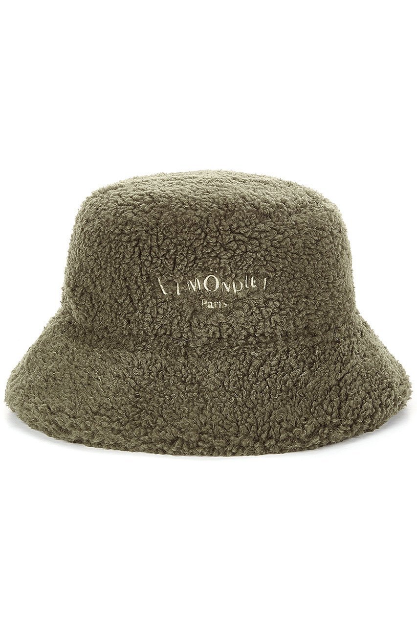 【レモンプレット/Lemonplet】のFAUX FUR BUCKET HAT WITH LEMONPLET LOGO インテリア・キッズ・メンズ・レディースファッション・服の通販 founy(ファニー) 　ファッション　Fashion　レディースファッション　Fashion for Women　キャップ&ハット　Hats & Caps　フェイクファー　Faux Fur, Imitation Fur　再入荷　Restock / Back in Stock　帽子　Hat, Headwear　A/W・秋冬　Autumn/Winter　KHAKI|ID: prp329100004737533 ipo3291000000034220115