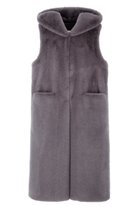 【レモンプレット/Lemonplet】のFAUX FUR LAON HOODED MAXI VEST SHADOW|ID: prp329100004737535 ipo3291000000035807240