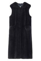【レモンプレット/Lemonplet】のFAUX FUR LAON HOODED MAXI VEST NAVY|ID: prp329100004737535 ipo3291000000035807242