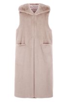 【レモンプレット/Lemonplet】のFAUX FUR LAON HOODED MAXI VEST BEIGE|ID:prp329100004737535