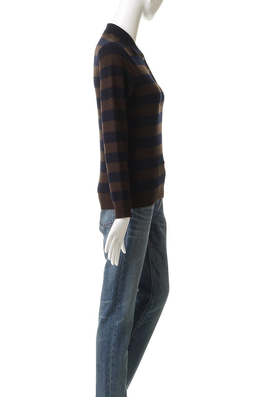 【デミーリー/DEMYLEE】のDEMIRA シグネチャーカシミヤ ボーダーポロニット 人気、トレンドファッション・服の通販 founy(ファニー) ファッション Fashion レディースファッション Fashion for Women トップス・カットソー Cut & Sew Tops ニット Knit Tops & Sweaters カジュアルプルオーバー・ニットトップス Pullovers & Knit Tops / Casual Pullovers コンパクト Compact, Small Size スラックス Slacks, Dress Pants ボーダー Border, Stripe ワイド Wide, Wide Fit 定番 Standard, Basic Item other-3|ID: prp329100004737536 ipo3291000000036067031