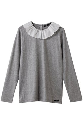 【ビリティス ディセッタン/Bilitis dix-sept ans】のボイルカラーロングTシャツ 人気、トレンドファッション・服の通販 founy(ファニー) ファッション Fashion レディースファッション Fashion for Women トップス・カットソー Cut & Sew Tops シャツ・ブラウス・オフィスカジュアル Elegant Blouses & Button-Ups ロングTシャツ・Tシャツ Longline T-Shirts & Tees カットソー・ベーシックTシャツ Cut-and-Sewn Tops / Stretch Tees & Basics 2025年 2025 2025-2026秋冬・A/W Autumn/Winter 2025–26 AW25–26 おすすめ Recommended / Our Picks カットソー Cut and Sewn Top カーディガン Cardigan, Knitwear スリーブ Sleeve, Long Sleeve / Short Sleeve フェミニン Feminine, Girly フリル Frill, Ruffle ロング Long, Long-Length A/W・秋冬 Autumn/Winter |ID:prp329100004738863