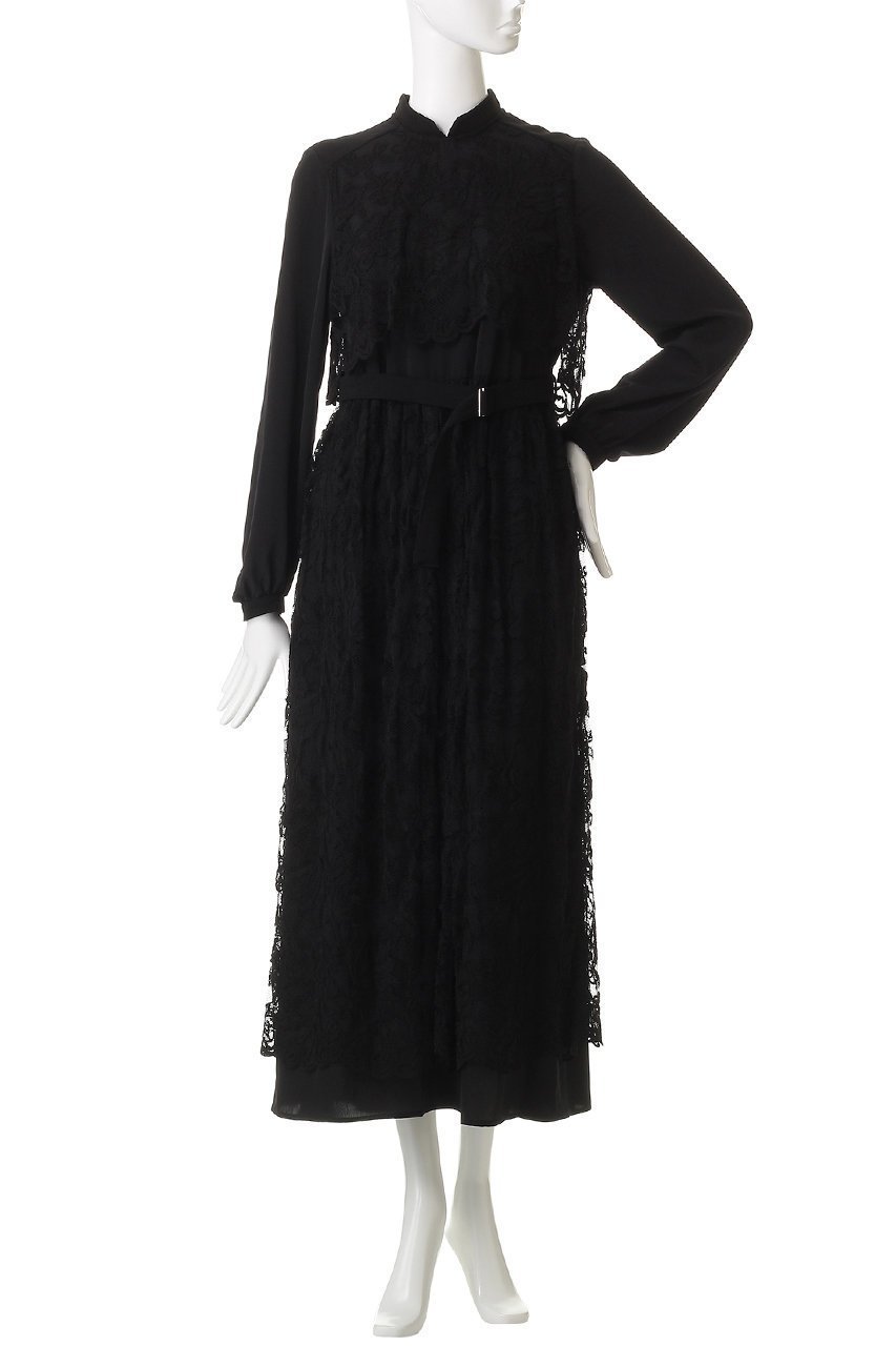 【ロキト/LOKITHO】のレイヤード レース ドレス 人気、トレンドファッション・服の通販 founy(ファニー) 　ファッション　Fashion　レディースファッション　Fashion for Women　ワンピース　Dresses　フォーマル・パーティードレス・結婚式用ドレス　Elegant & Casual Dresses　チュニック　Tunic Tops & Dresses　チュニック　Tunic, Long Top　ドレス　Dress, One-Piece　ミックス　Mix, Mixed Style　モダン　Modern, Contemporary　レース　Lace, Lace Fabric　ロング　Long, Long-Length　エレガント 上品　Elegant　新作・新入荷　New Arrivals / New In　other-2|ID: prp329100004738866 ipo3291000000034228943