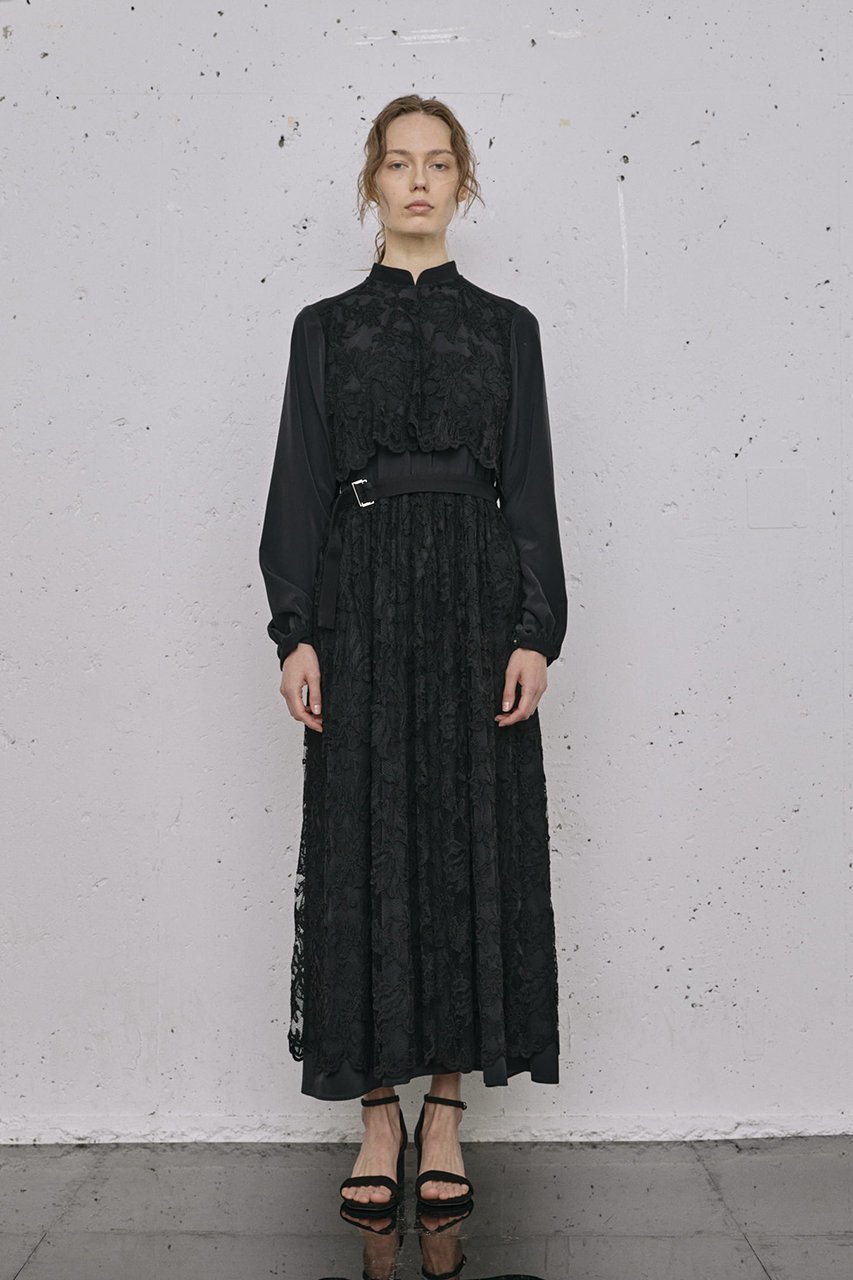 【ロキト/LOKITHO】のレイヤード レース ドレス 人気、トレンドファッション・服の通販 founy(ファニー) 　ファッション　Fashion　レディースファッション　Fashion for Women　ワンピース　Dresses　フォーマル・パーティードレス・結婚式用ドレス　Elegant & Casual Dresses　チュニック　Tunic Tops & Dresses　チュニック　Tunic, Long Top　ドレス　Dress, One-Piece　ミックス　Mix, Mixed Style　モダン　Modern, Contemporary　レース　Lace, Lace Fabric　ロング　Long, Long-Length　エレガント 上品　Elegant　新作・新入荷　New Arrivals / New In　other-6|ID: prp329100004738866 ipo3291000000034228947