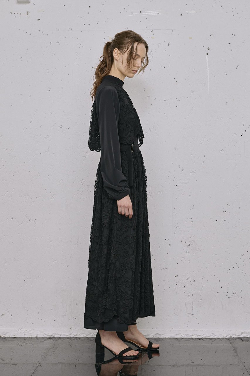 【ロキト/LOKITHO】のレイヤード レース ドレス 人気、トレンドファッション・服の通販 founy(ファニー) 　ファッション　Fashion　レディースファッション　Fashion for Women　ワンピース　Dresses　フォーマル・パーティードレス・結婚式用ドレス　Elegant & Casual Dresses　チュニック　Tunic Tops & Dresses　チュニック　Tunic, Long Top　ドレス　Dress, One-Piece　ミックス　Mix, Mixed Style　モダン　Modern, Contemporary　レース　Lace, Lace Fabric　ロング　Long, Long-Length　エレガント 上品　Elegant　新作・新入荷　New Arrivals / New In　other-7|ID: prp329100004738866 ipo3291000000034228948