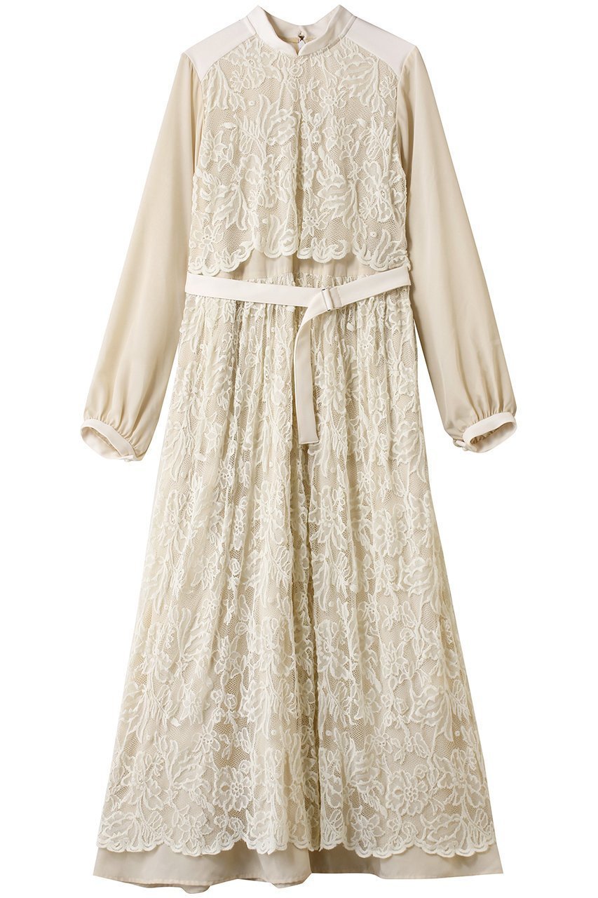 【ロキト/LOKITHO】のレイヤード レース ドレス インテリア・キッズ・メンズ・レディースファッション・服の通販 founy(ファニー) 　ファッション　Fashion　レディースファッション　Fashion for Women　ワンピース　Dresses　フォーマル・パーティードレス・結婚式用ドレス　Elegant & Casual Dresses　チュニック　Tunic Tops & Dresses　チュニック　Tunic, Long Top　ドレス　Dress, One-Piece　ミックス　Mix, Mixed Style　モダン　Modern, Contemporary　レース　Lace, Lace Fabric　ロング　Long, Long-Length　エレガント 上品　Elegant　エクリュ|ID: prp329100004738866 ipo3291000000035493802