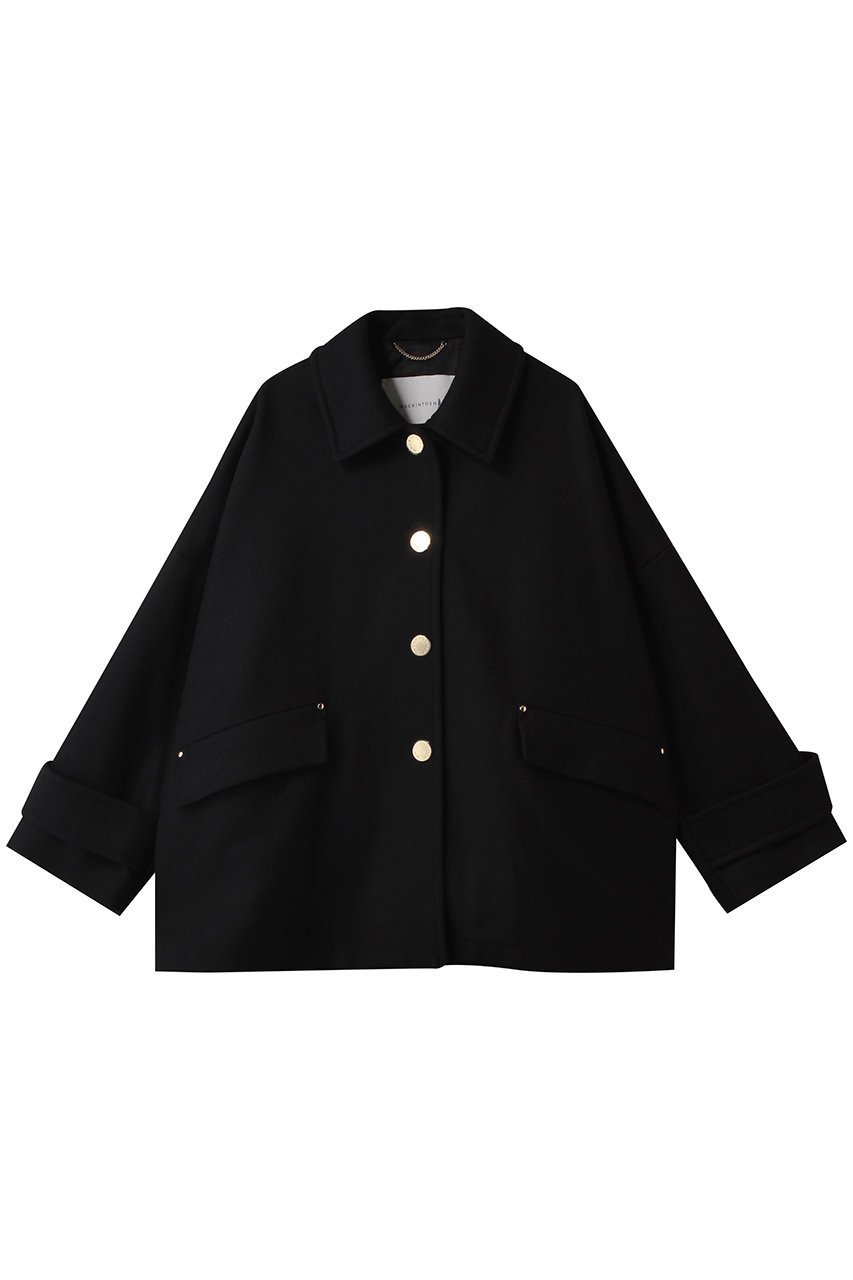 【マッキントッシュ/MACKINTOSH】のHUMBIE メタルボタン ショートコート インテリア・キッズ・メンズ・レディースファッション・服の通販 founy(ファニー) 　ファッション　Fashion　レディースファッション　Fashion for Women　アウター　Coat / Outerwear Collection　コート・ロングコート・ピーコート　Long Coats, Peacoats & More　クラシカル　Classical, Vintage-Inspired　クラシック　Classic, Timeless Style　ショート　Short, Short Length　バランス　Balance, Style Balance　フォルム　Silhouette, Form　フロント　Front, Front Design　メタル　Metal, Metal Parts　モダン　Modern, Contemporary　ワイド　Wide, Wide Fit　新作・新入荷　New Arrivals / New In　ブラック|ID: prp329100004738872 ipo3291000000034228989