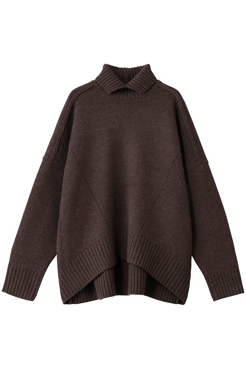 【チノ/CINOH】のオーバーサイズ ハイネック ニット インテリア・キッズ・メンズ・レディースファッション・服の通販 founy(ファニー) 　ファッション　Fashion　レディースファッション　Fashion for Women　トップス・カットソー　Cut & Sew Tops　ニット　Knit Tops & Sweaters　カジュアルプルオーバー・ニットトップス　Pullovers & Knit Tops / Casual Pullovers　イタリア　Italy　ウォーム　Warm Fabric　ハイネック　High Neck, Mock Neck　冬　Winter / This Winter　新作・新入荷　New Arrivals / New In　ブラウン|ID: prp329100004738873 ipo3291000000034229000